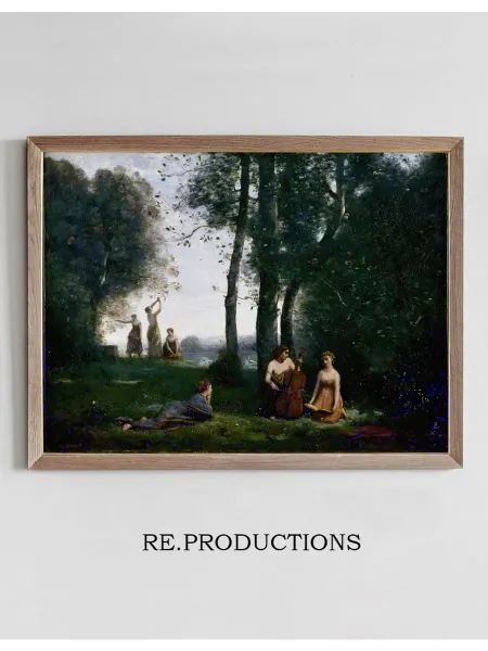 Re.productions Постер Le Concert champêtre - Jean-Baptiste-Camille Corot