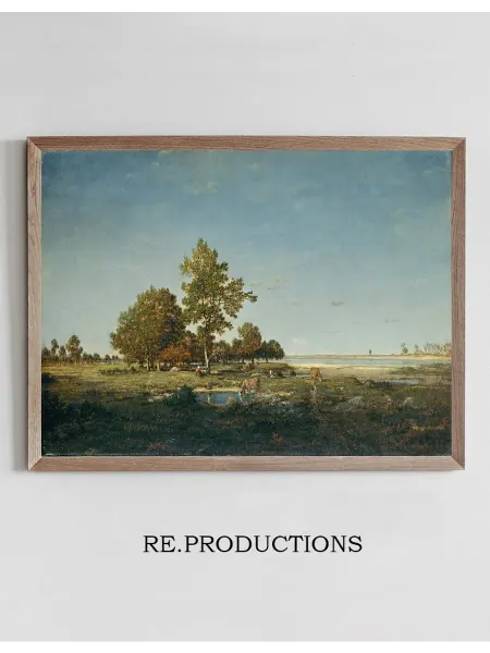 Re.productions Постер Landscape with a clump of trees - Théodore Rousseau