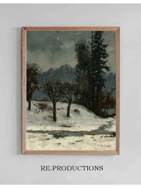 Re.productions Постер Neige - Gustave Courbet