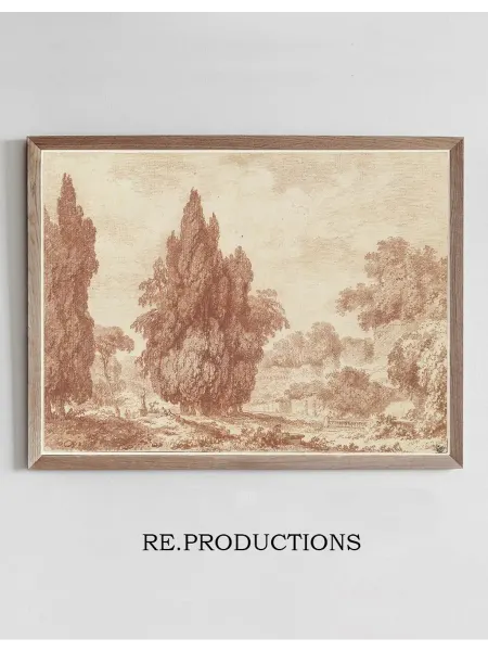 Re.productions Постер A Stand of Cypresses in an - Jean-Honoré Fragonard