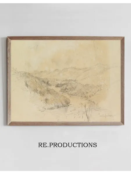 Re.productions Постер Flusslauf schlängelt sich durch - Ferdinand Keller