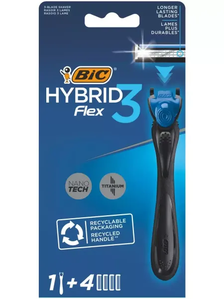 BIC Бритвенный станок + 4 сменных кассеты