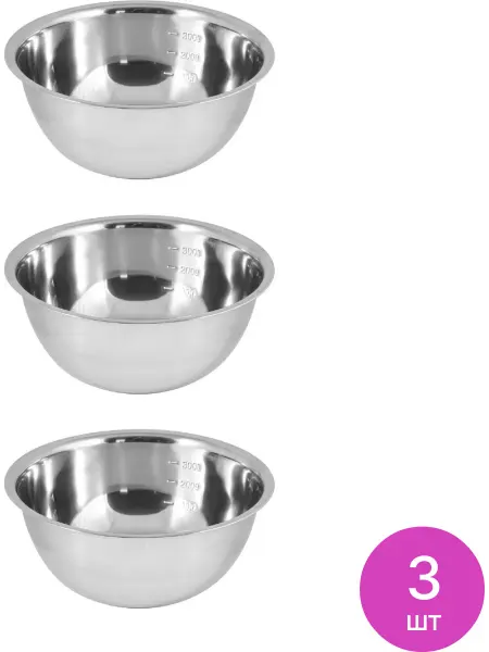 Mallony Миска Маллони Bowl-Roll-28 из стали, цвет хром, 4.3л