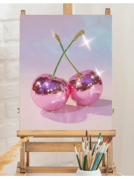 Art on Canvas Диско-вишня Картина по номерам на холсте 40х50 см