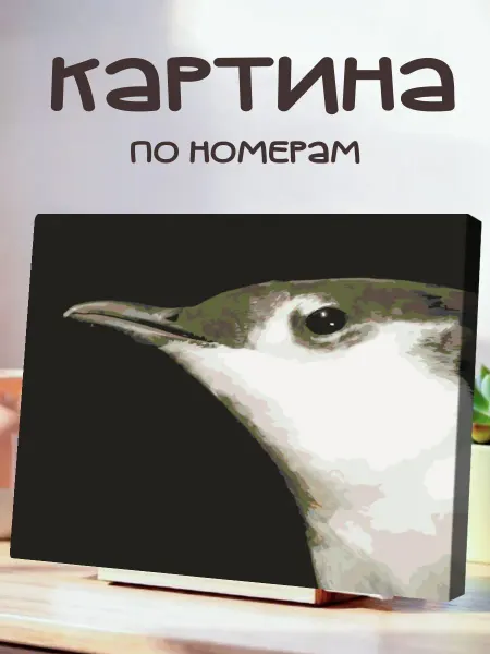 White Dot Картина по номерам 50x40см Животные Птицы