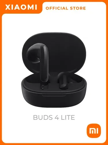 Наушники беспроводные Xiaomi Redmi Buds 4 Lite Black, М2231Е1, вкладыши, с микрофоном, черные