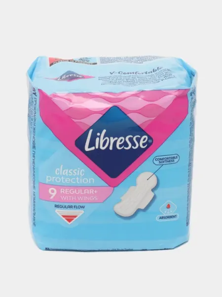 Прокладки Libresse Classic Protection Regular+ 4 капли, 9 шт