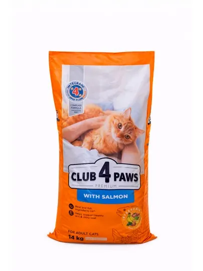 Club 4 paws для взрослых 14 кг вкус лосось