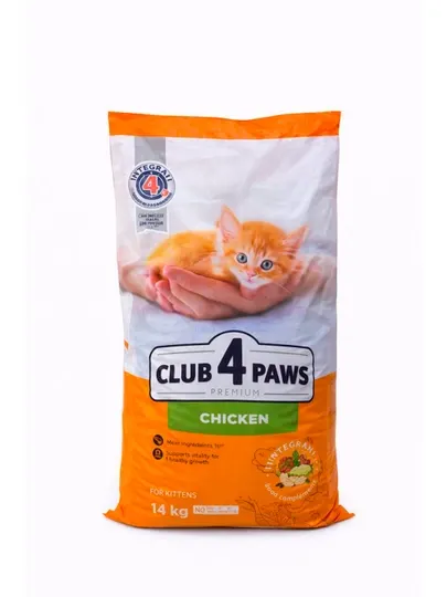 Club 4 paws для котят вкус курица 14 кг