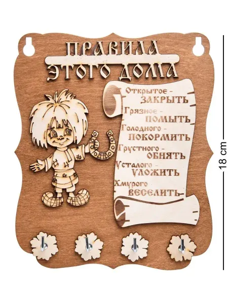 Art East Ключница Кузя "Правила этого дома"
