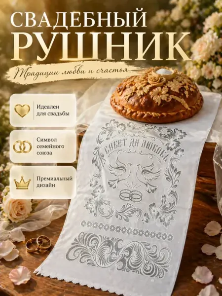 Бакуся Полотенце для каравая на свадьбу на сватовство