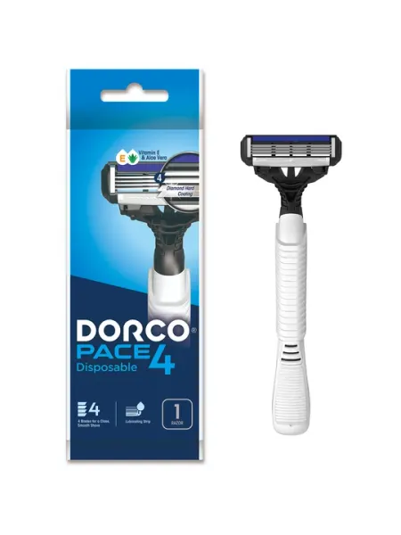 Бритва одноразовая DORCO PACE 4, мягкая упаковка, 1 шт