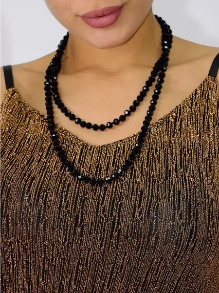 Fashion Moll Длинные хрустальные бусы