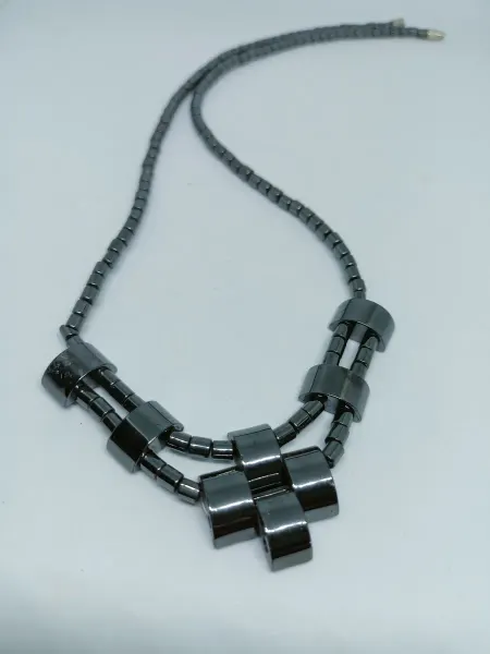 КЭП style Колье бусы из гематита