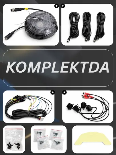Видеорегистратор для грузового автомобиля TOMBOSS 4 камеры Full HD IP67, кнопочный