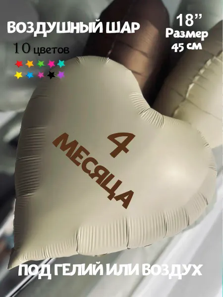 Happy shar Vit Воздушный шар с надписью Мне четыре месяца 4 месяца