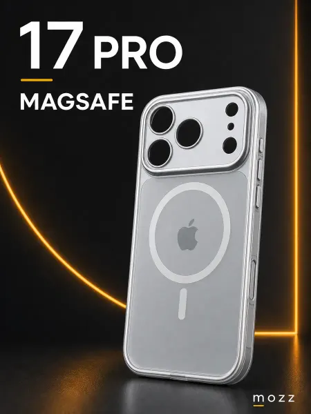 MOZZ Прозрачный MagSafe чехол на iPhone 17 Pro