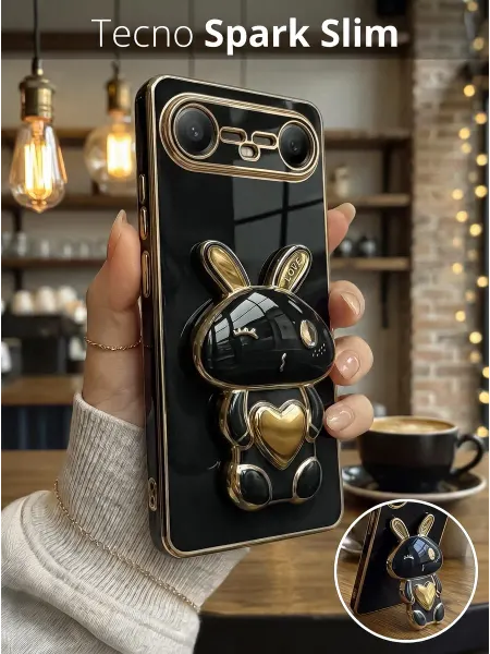 РИНОФОН Чехол подставка с попсокет на Tecno Spark Slim
