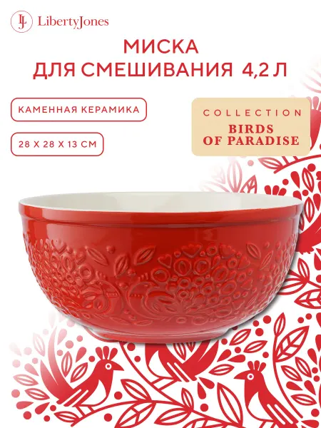 Liberty Jones Миска кухонная большая для смешивания керамическая 4,2 л
