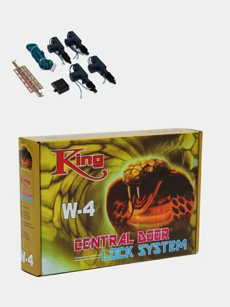 Центральный замок для автомобиля King W-4, комплект на 4 двери