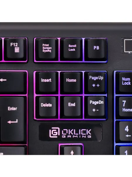 OKLICK Клавиатура 717G BLACK DEATH черный серый