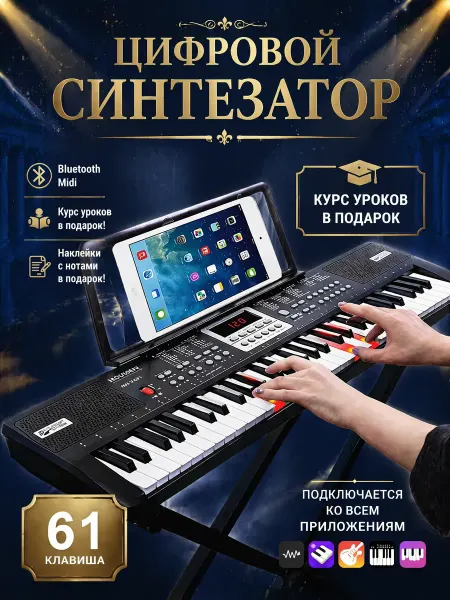 Синтезатор для начинающих метроном встроенный микрофон