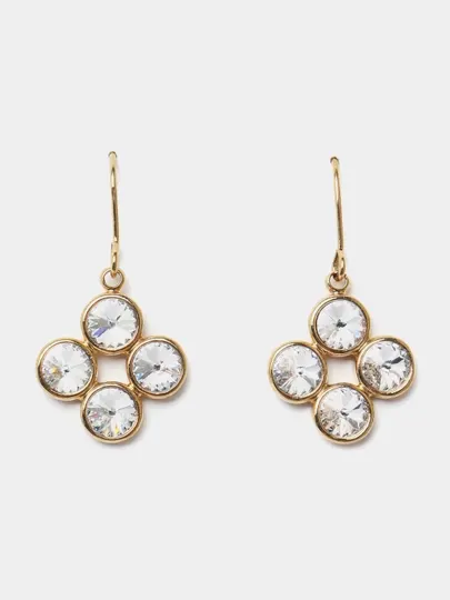 Серьги Mini Rivoli 4', цвет Gold/zlato, с кристаллами Swarovski