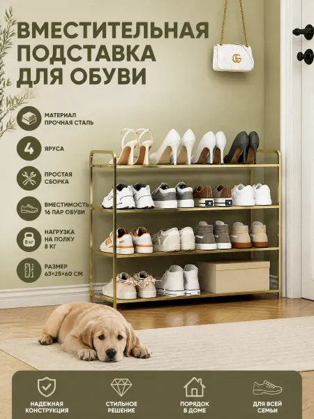 Amazing SR Обувница в прихожую узкая металлическая