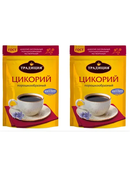 Традиция Цикорий натуральный 100 грамм, 2 штуки