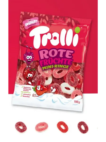 Trolli Жевательный мармелад ягодные кольца, 150 г