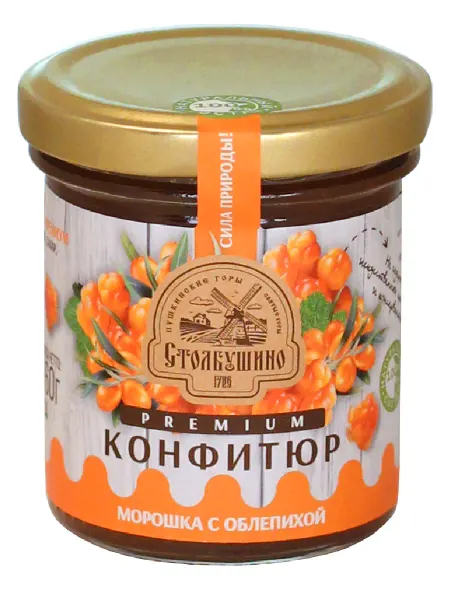 Столбушино Конфитюр премиум морошка-облепиха 160 г