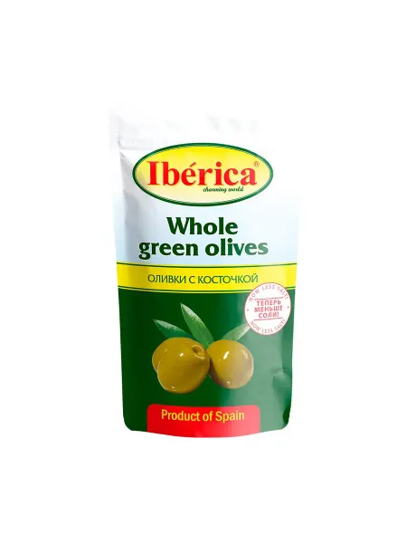 Iberica Оливки зеленые с косточкой 180 г x 3 упаковки