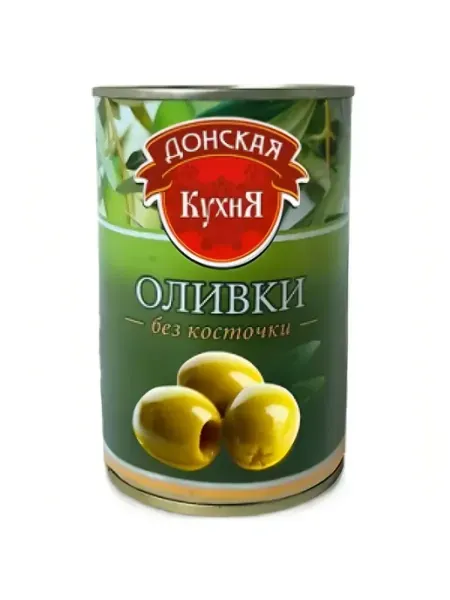 Донская Кухня Маслины без косточек 280 грамм, 4 штуки
