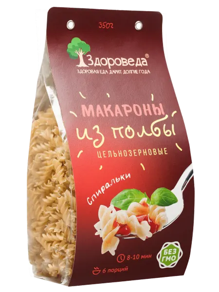 Здороведа Макароны из полбы "Спираль" 350 г