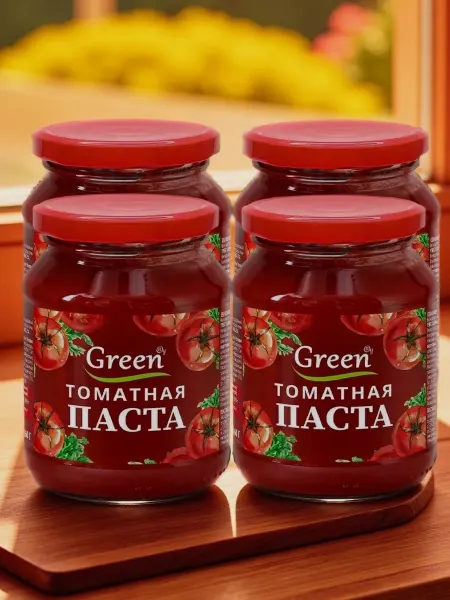 Green Томатная паста 490 г. (Набор из 4 банок)