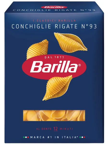 Макароны Conchiglie rigate №93, высший сорт, 450г x3