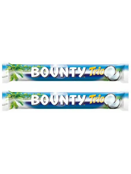 Bounty Батончик шоколадный Trio с мякотью кокоса 82,5 г 3 шт