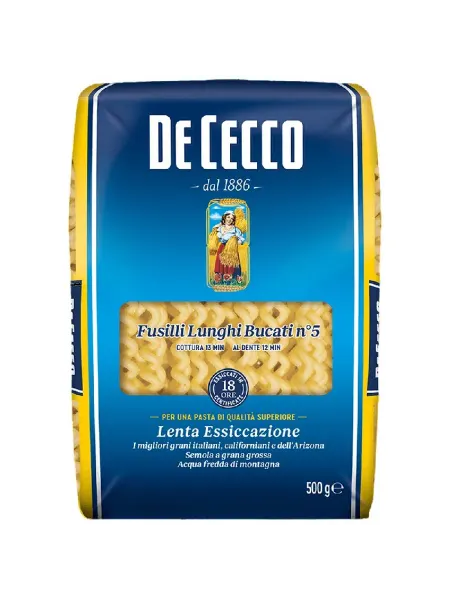 De Cecco Макаронные изделия №5 (Фузилли лунги букати) 500г