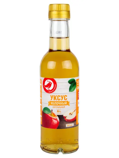 Нет бренда Уксус яблочный АШАН Красная птица 6%, 250 мл