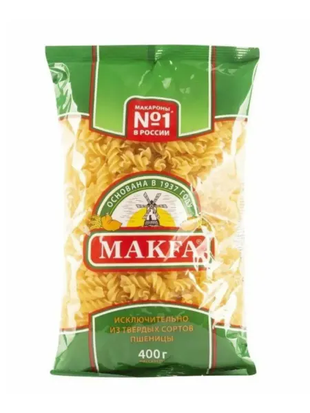 Makfa Макаронные изделия спирали, 400 гр