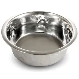 Миска для собак металлическая с тиснением Triol, 4,00л