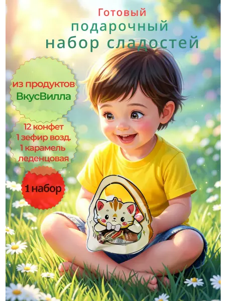 ВкусВилл Набор сладостей подарочный с зефиром воздушным, 194 гр