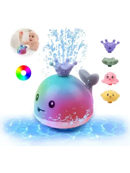 Veseloe_kupanie Игрушка для ванны Кит фонтан с 4 насадками