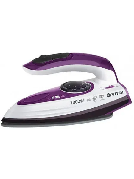 VITEK Утюг дорожный VT-8305 1000Вт белый фиолетовый