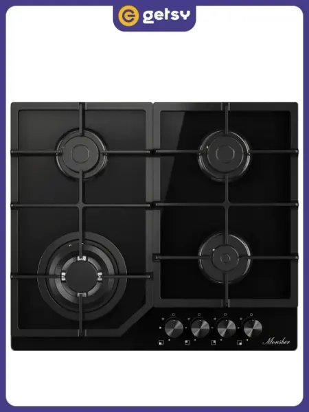 Monsher Встраиваемая газовая панель MGG 63 Noir, черная