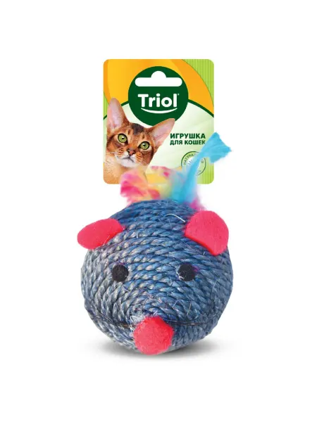 Triol Игрушка для кошек из сизаля Мышонок, 6,5 см