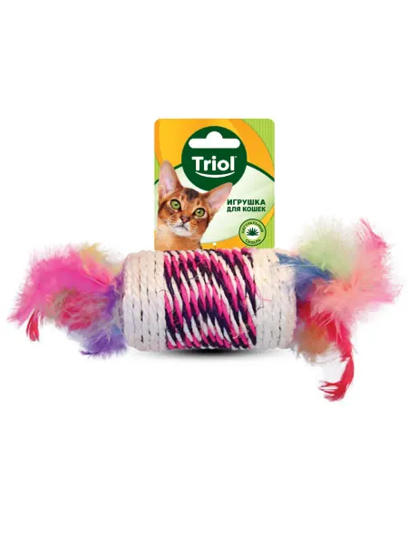 Triol Игрушка для кошек из сизаля Цилиндр, d30 90мм