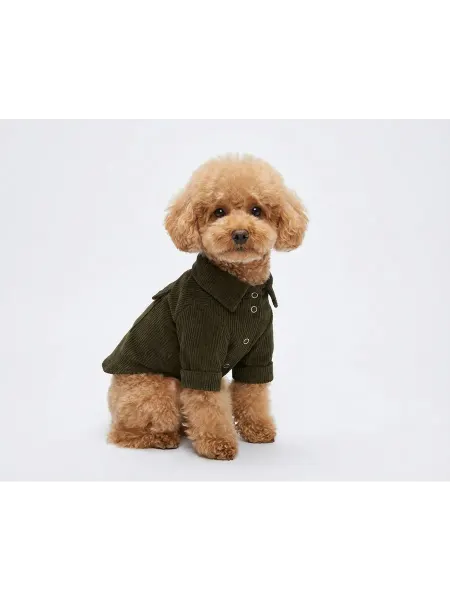 HUG ME DOG urban Рубашка с карманом Вельвет для собак