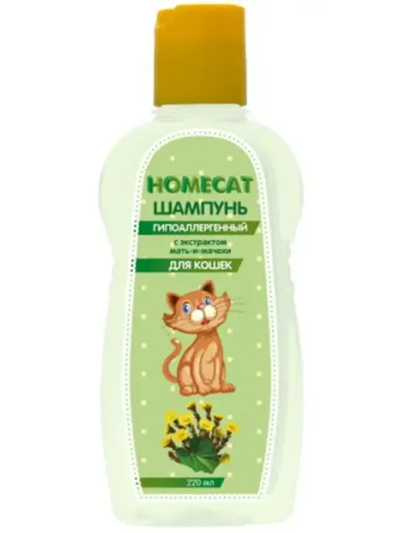 Homecat Шампунь для кошек гипоаллергенный, 220 мл