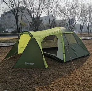 Палатка Туристическая Mir Camping 4-местная ART1036 / Кемпинговая палатка с тамбуром Мир Кэмпинг, Зеленый